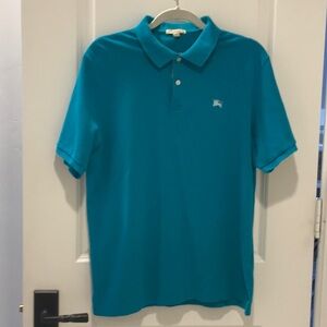Burberry Brit Mens Classic Polo. Turquoise. Size Large.